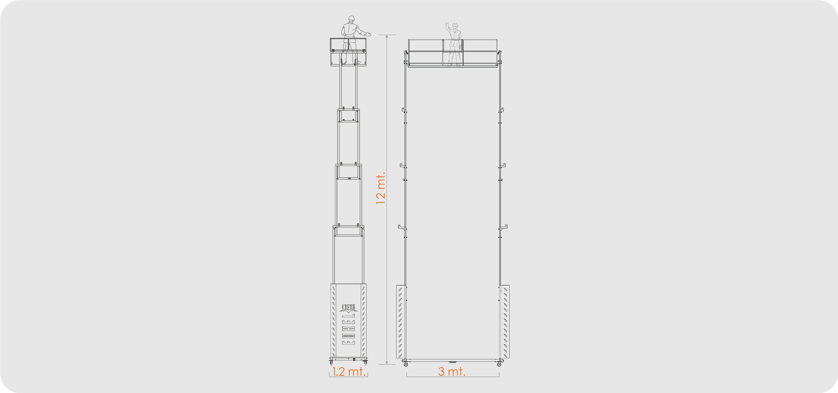 12 MT elektrikli MOBİL İSKELE ÖZELLİKLERİ